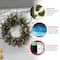 30" Frosted Pine Berry Collection Wreaths with Big White Edged Pine Cones, Red Berries, Silver Glittered Eucalyptus Leaves & Warm White LED Lights